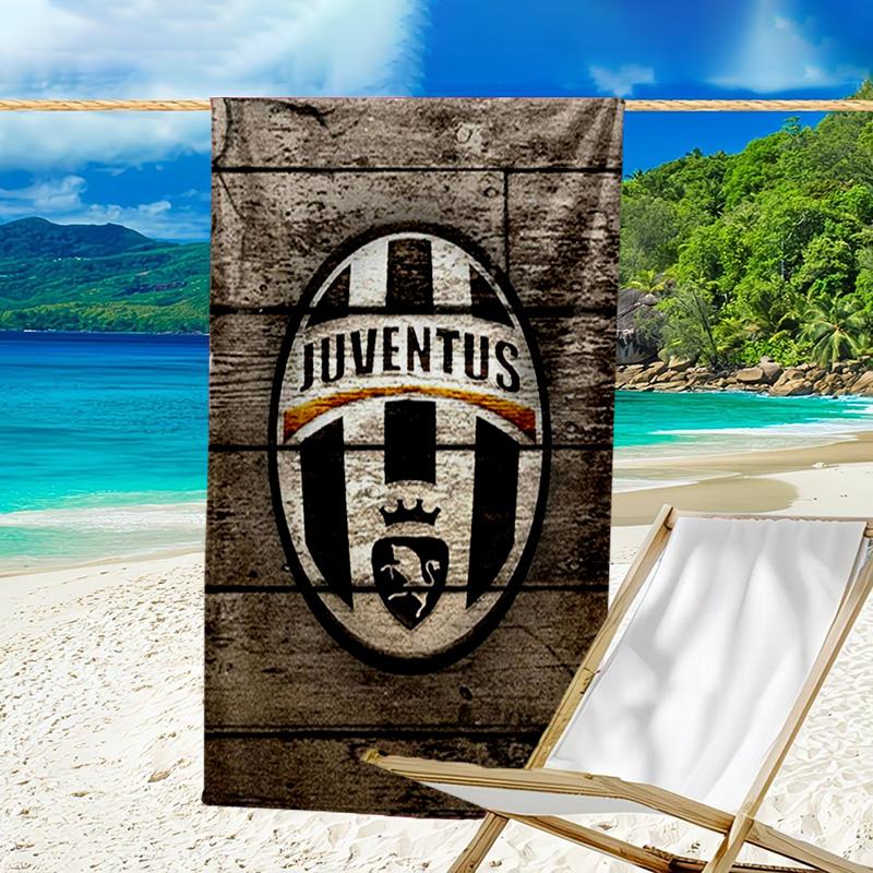 Strandtuch mit Aufdruck des Fußballmannschaftswappens, superweiche Mikrofaser, perfektes Geschenk zum Geburtstag, für Pool, Strand, Reisen, für Familie und Freunde