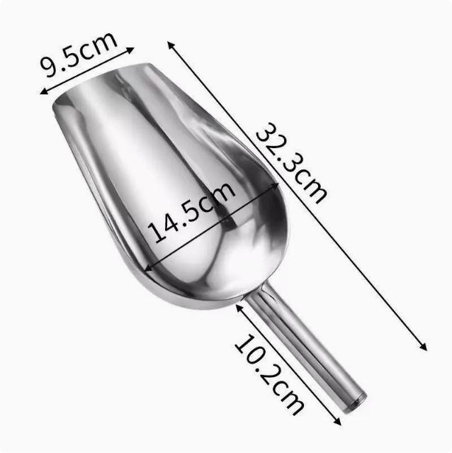 Mehrzweck-Schaufel aus Edelstahl für Teeblätter, Mehl, Lebensmittel, Getreide, Futtermittelpulver, Handhabung von Schüttgütern, Große Kapazität, Langlebiges Design