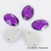 Round Multi-Faceted Acrylic Rhinestones with Double-Hole Flat-Back for Jewelry Accessories