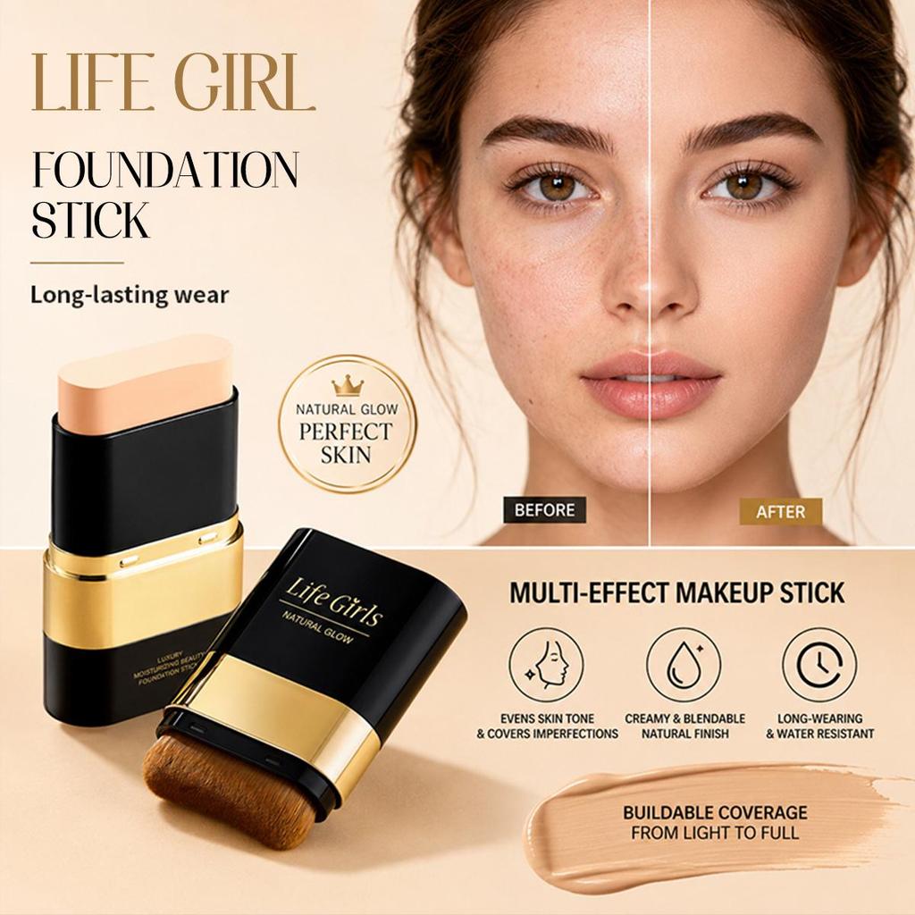 Luxurun Qinyan Foundation Stick Lightweight and Obedient Beauty Moisturizing Foundation Stick Double-headed