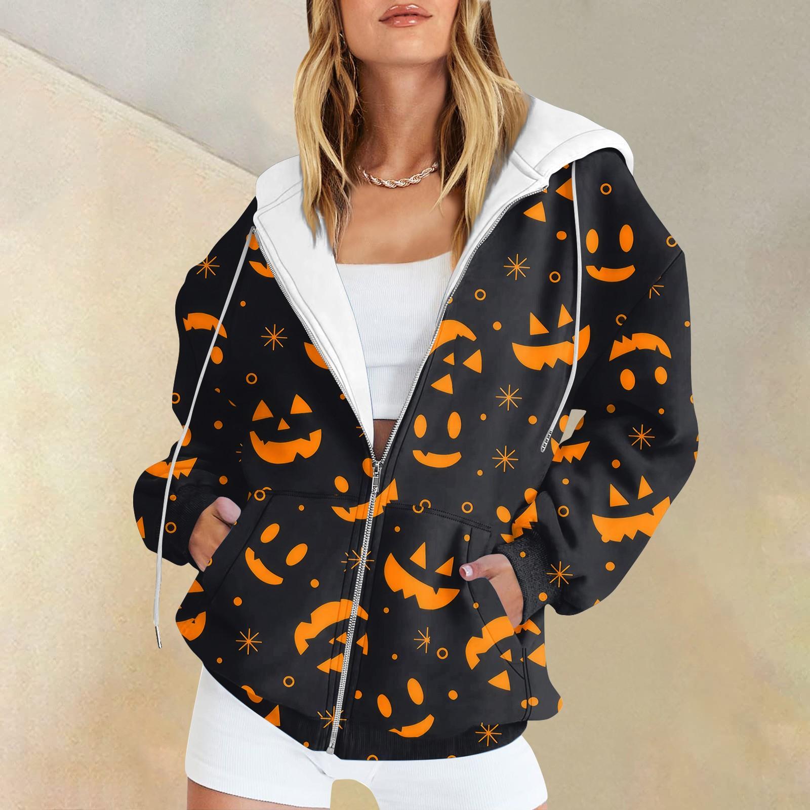 

Женские повседневные модные принтованные пуловеры с длинным рукавом, толстовки с капюшоном на молнии, пальто XXL