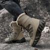 Men’s Winter Boots Waterproof Hiking Boots Military Tactical Boots Durable Combat Army Boots High Warm Snow Boots