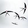 Danish Swallow Air Balance Pendant Silent Wind Chime Flying Bird Kindergarten Kids Room Living Room Interior Home Decor