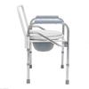 Stříbrná nerezová ocel Přenosná noční židle Skládací nastavitelná komodní židle Toaletní židle Nočník pro starší muže