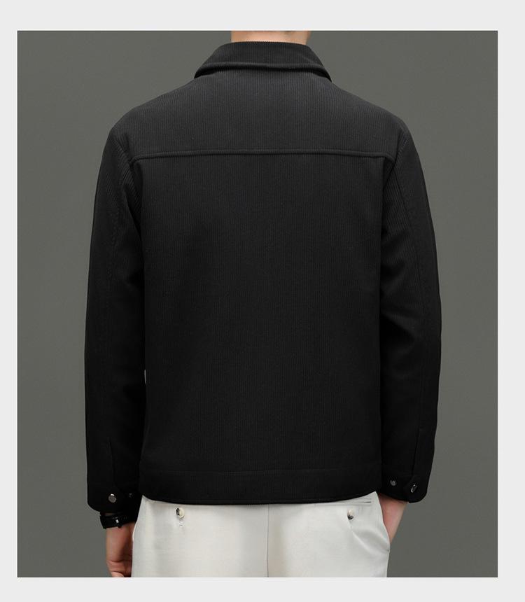 2024 Spring Men's Lapel Long Sleeve Casual Soft Jacket