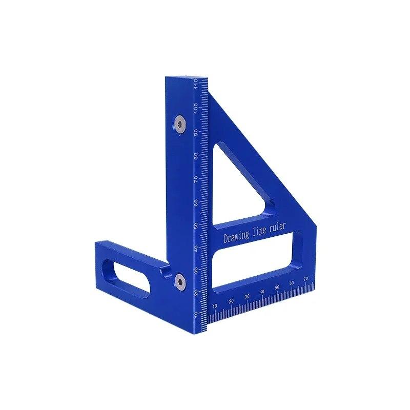 Woodworking Ruler Square Layout Miter Triangle Ruler 45 Degree 90 Degree Metric Gauge Fnicel Measure Tools Woodworking Tools синий