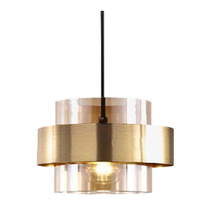 Luxury Creative Bedroom Bedside Pendant Light Double Ball Hanging Lamp Bar Simple Living Room Background Wall Glass Chandelier