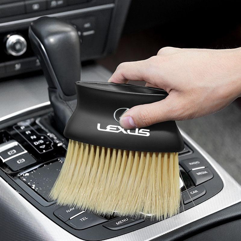 QDDY3 Car Wash Brush Dust Remover Air Outlet Soft Bristles Brushes For Lexus F SPORT LBX NX RX 350h 450h ES UX 300e GS GX IS LS LX CT
