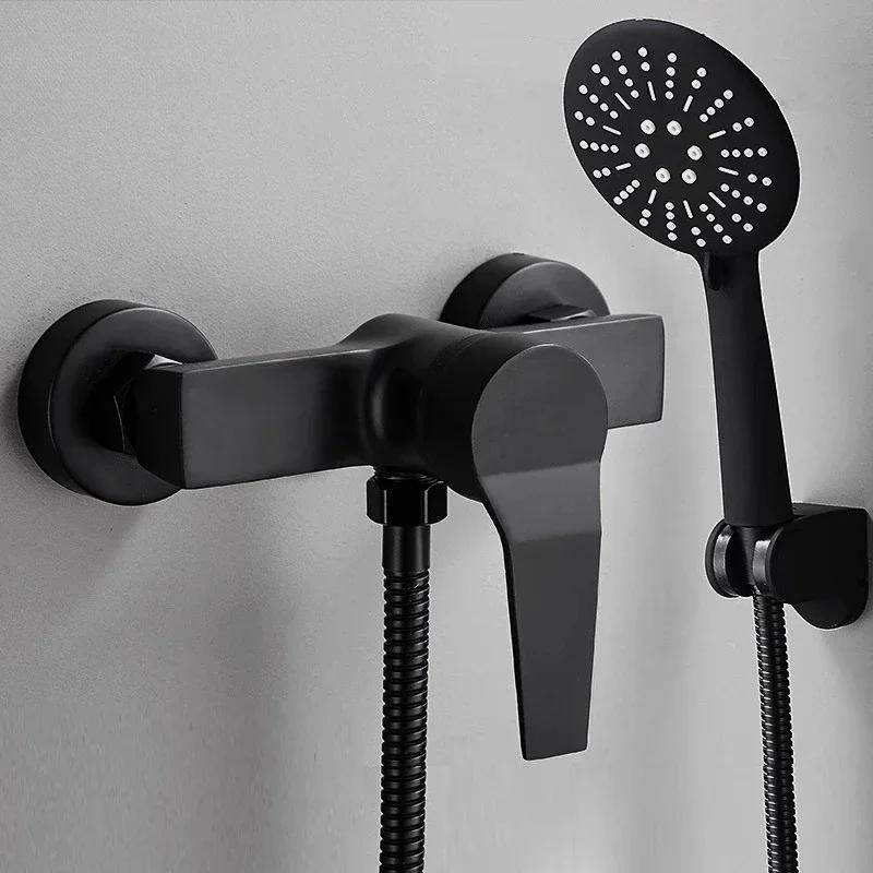 Hot and Cold Mixer Tap Shower Accessories Single Handle Household Bathroom Faucets Wall-Mounted Mixing Valve Shower Tap