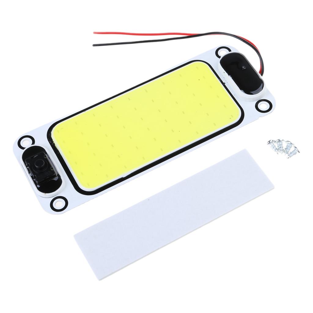 DC12V-24V COB LED Light Panel Board Universal for Car Truck SUV Steamer 600LM 28W 6000K Auto Interior Dome Reading Lamp