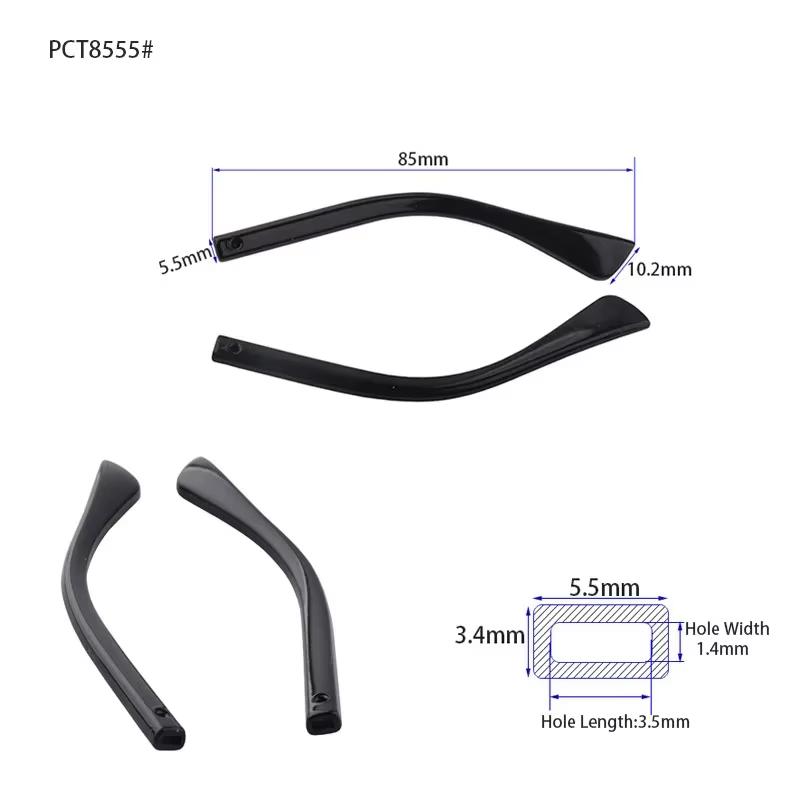 10pairs/20pcs Black Brown Glasses Plastic Temple Tips Eyeglasses Tip Replacement Repair Accessory