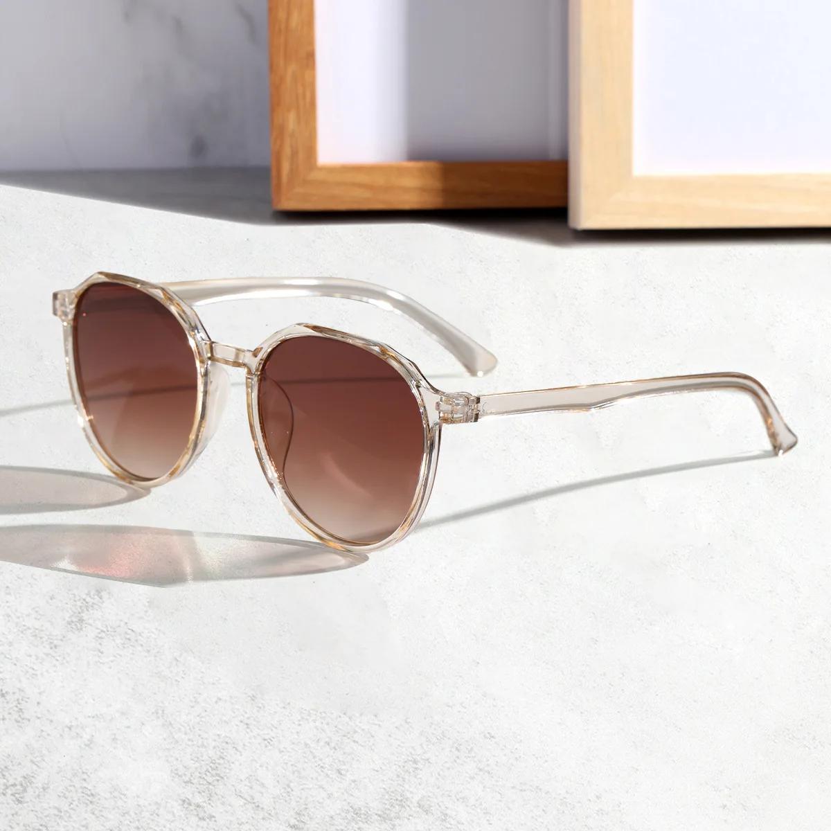 Fashion Vintage Simple Sunglasses Round Frame Anti-ultraviolet UV400 Protection Casual Sunglasses for Unisex Eyewear