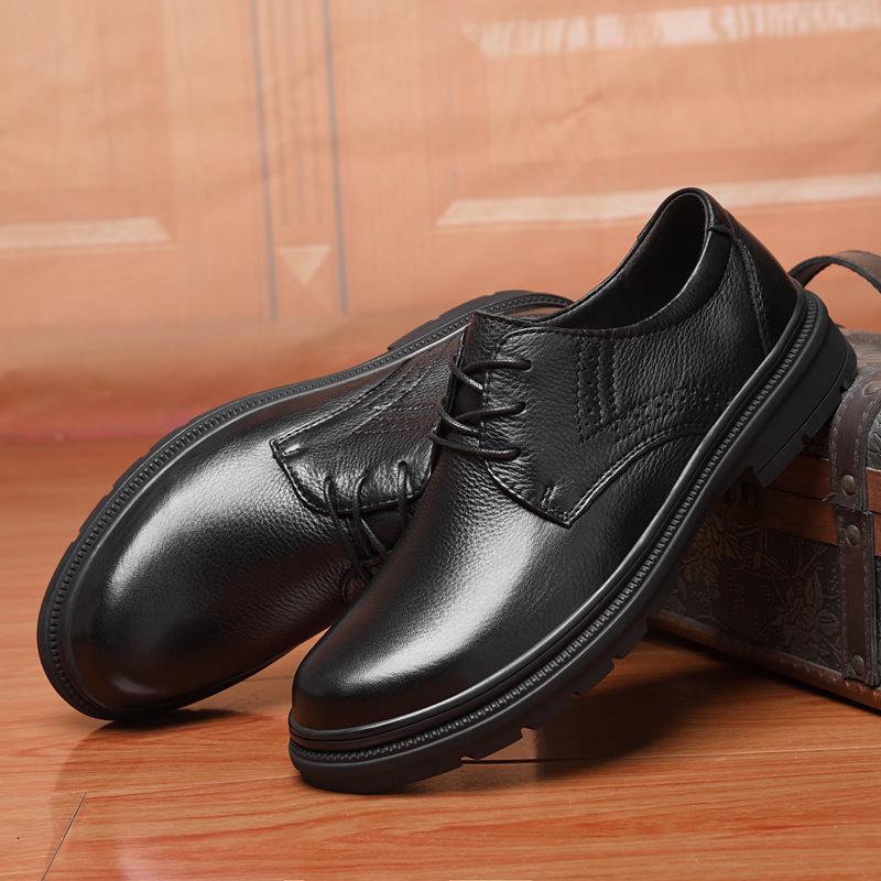 Pantofi derby din piele respirabilă, stilat, pentru bărbați, de primăvară – Formali și casual, înălțători, perfecți pentru nunți.