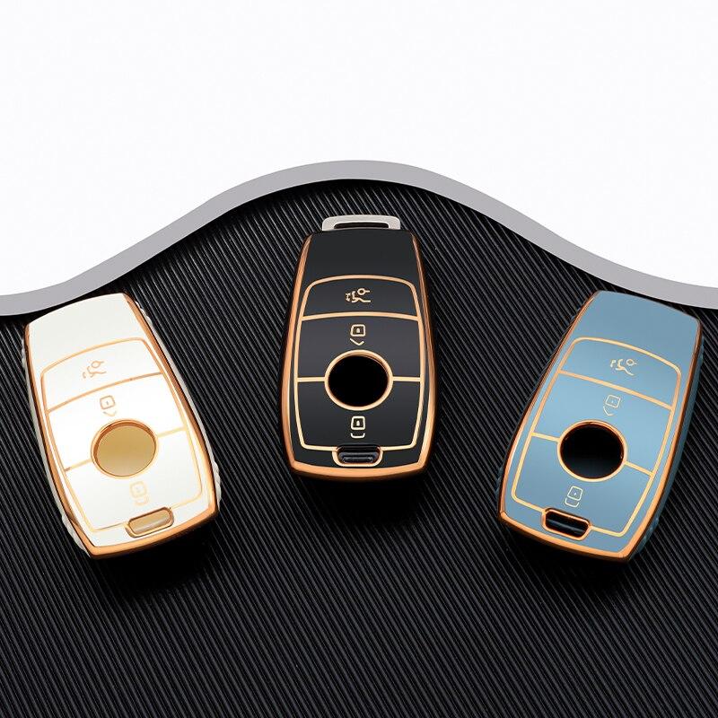TPU Car Remote Key Case Cover Shell for Mercedes Benz A C E S G Class GLC CLE CLA GLB GLS W177 W205 W213 W222 X167 AMG