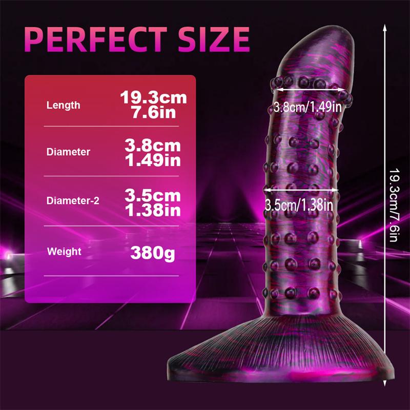 Female Soft Dildo Masturbator Oversized Alien Mixed Color Simulation Dildo Adult Supplies