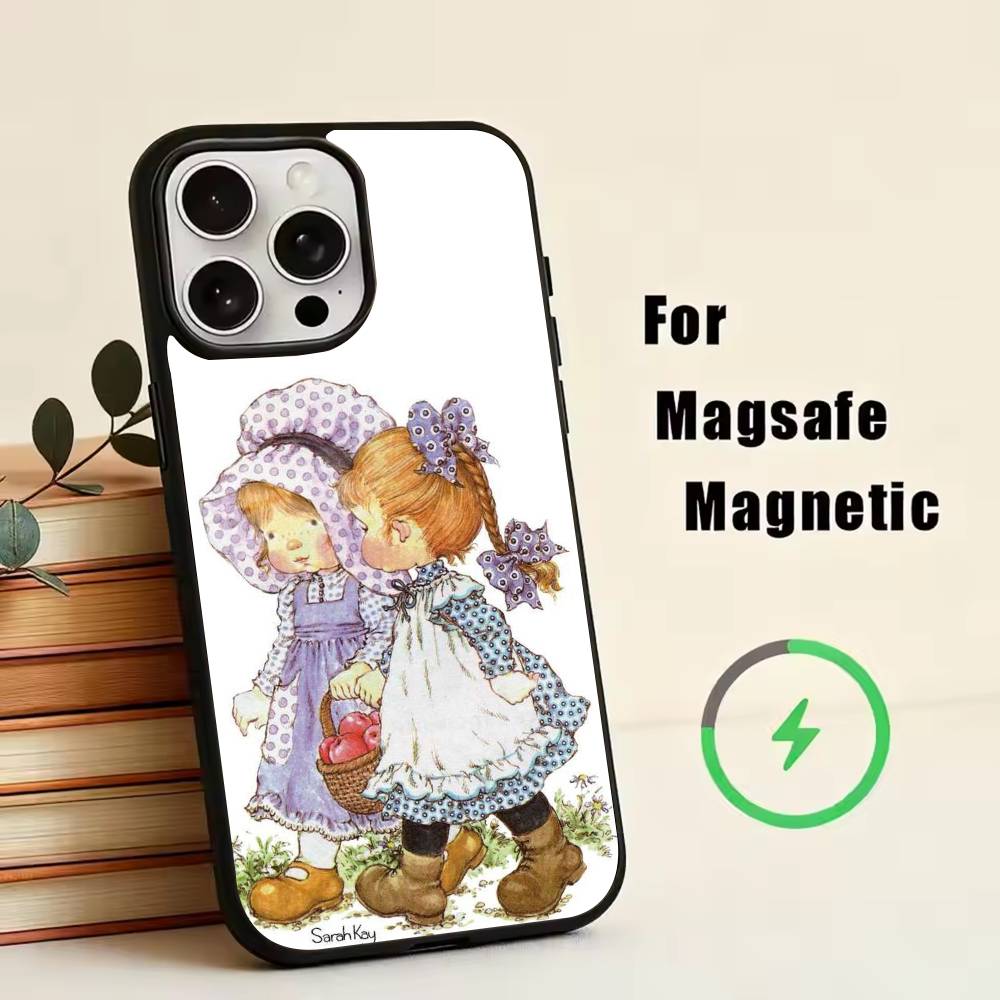 Sarah K-Kay Little Gir Phone Case For Magsafe Wireless Charging For iPhone17,16,15,14,13,12,11 Plus,Pro Magnetic