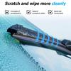 4PCS Car Windshield Wiper Blade Strips, DIY Silicone Car Frameless Window Boneless Replacement, Auto Adjustable Ert Rubber Wiper Blade Refills,