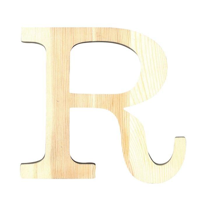 LETTRE R - 11.5 CM - BOIS