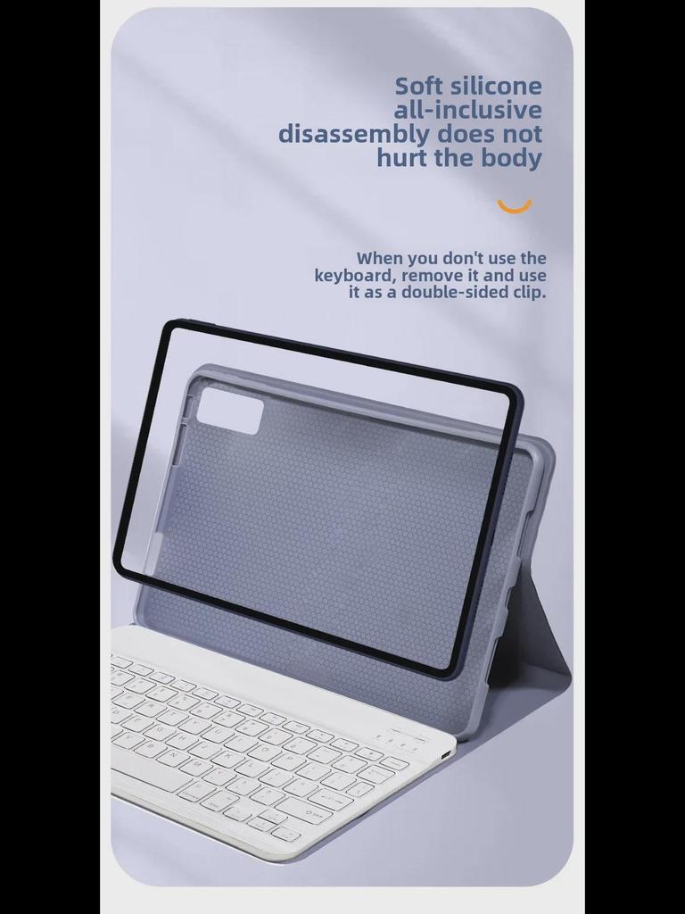 2023 Protective Bluetooth Keyboard Case for RedmiPad SE 10.6 - Compatible with Xiaomi 5/6