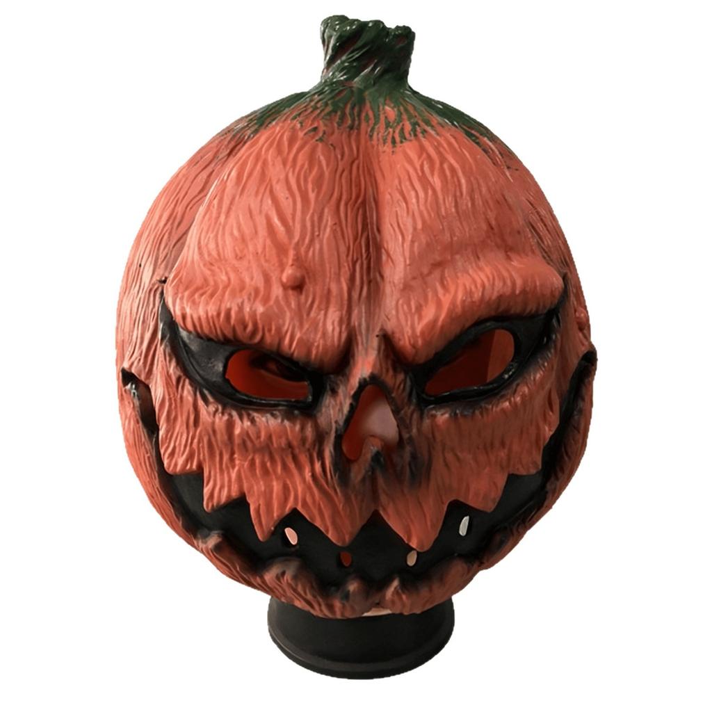 Pumpkin Mask Halloween Horror Latex Full-Face Funny Headgear for Party Performance COS Devil Ghost Horror Costume