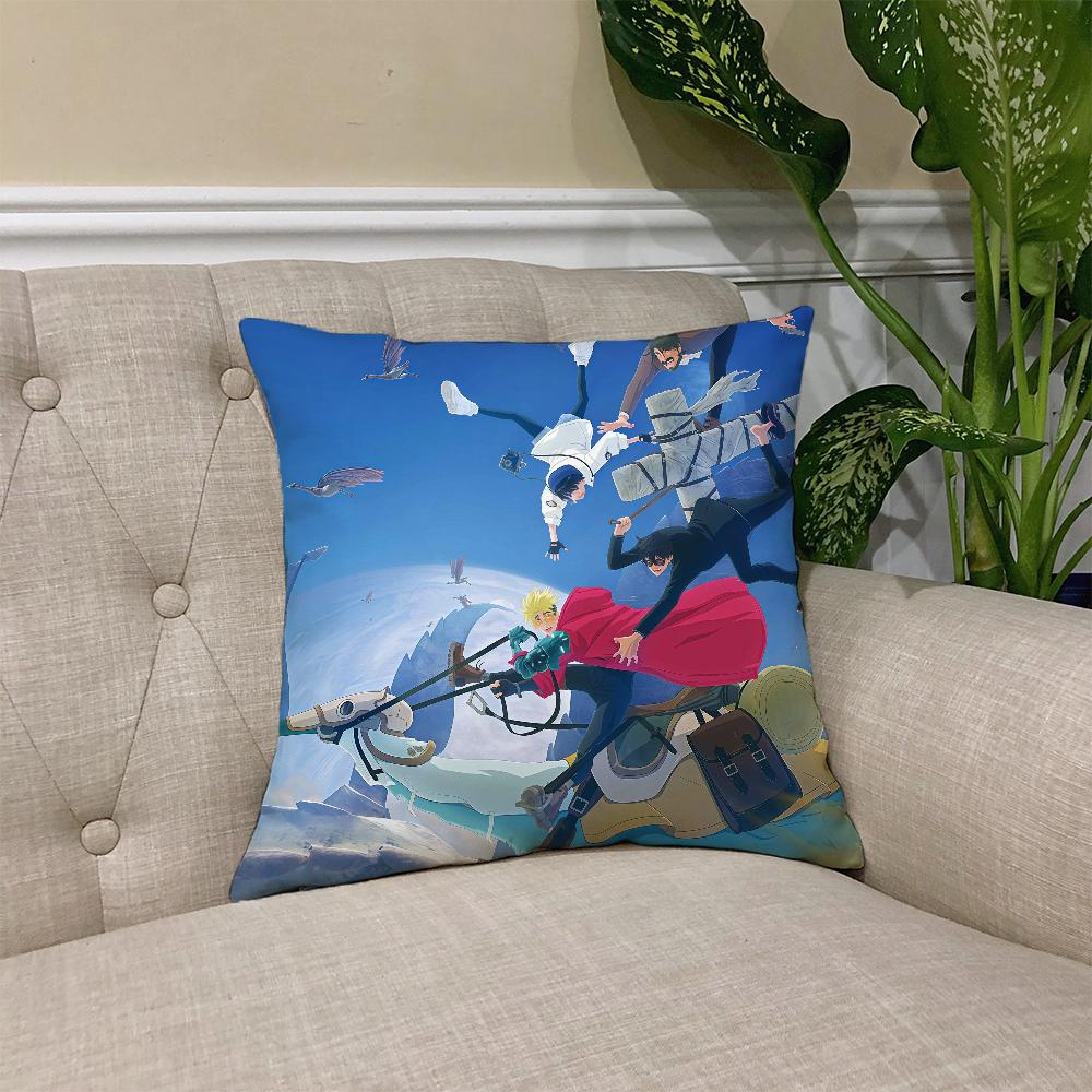Anime T-Trigun Stampede Cushion Cover Square Sofa Cushion Cover Casual Skin-Friendly Comfortable Pillow Cover