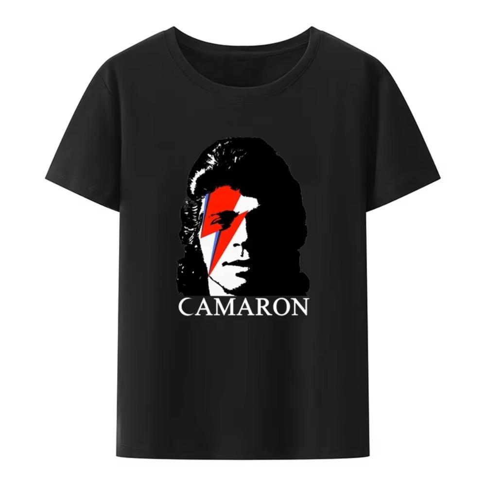 Classic Camarón De La Isla Print T Shirt Retro Men Women Short Sleeve Loose Breathable Camisetas Humor Style Fashion Casual Tops