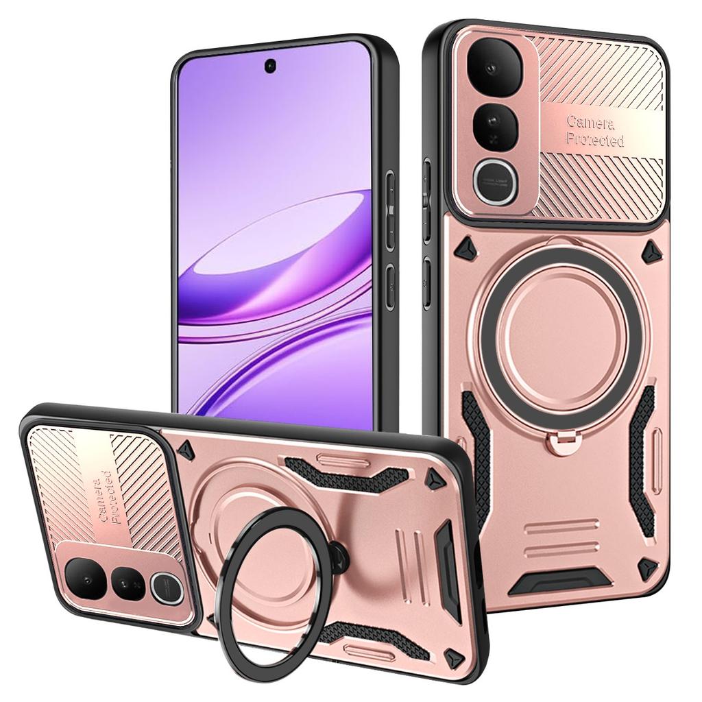 Phone Case for Vivo V50 Lite 5G/V50 Lite 4G Magnetic Case Shockproof TPU + PC Phone Back Cover with Kickstand