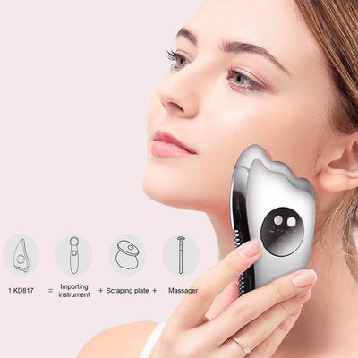 Multifunction Microcurrent Facial Massager Vibrating Electric Gua Sha Board Scraping Face Lifting Slimming Eye Body Massage Tool