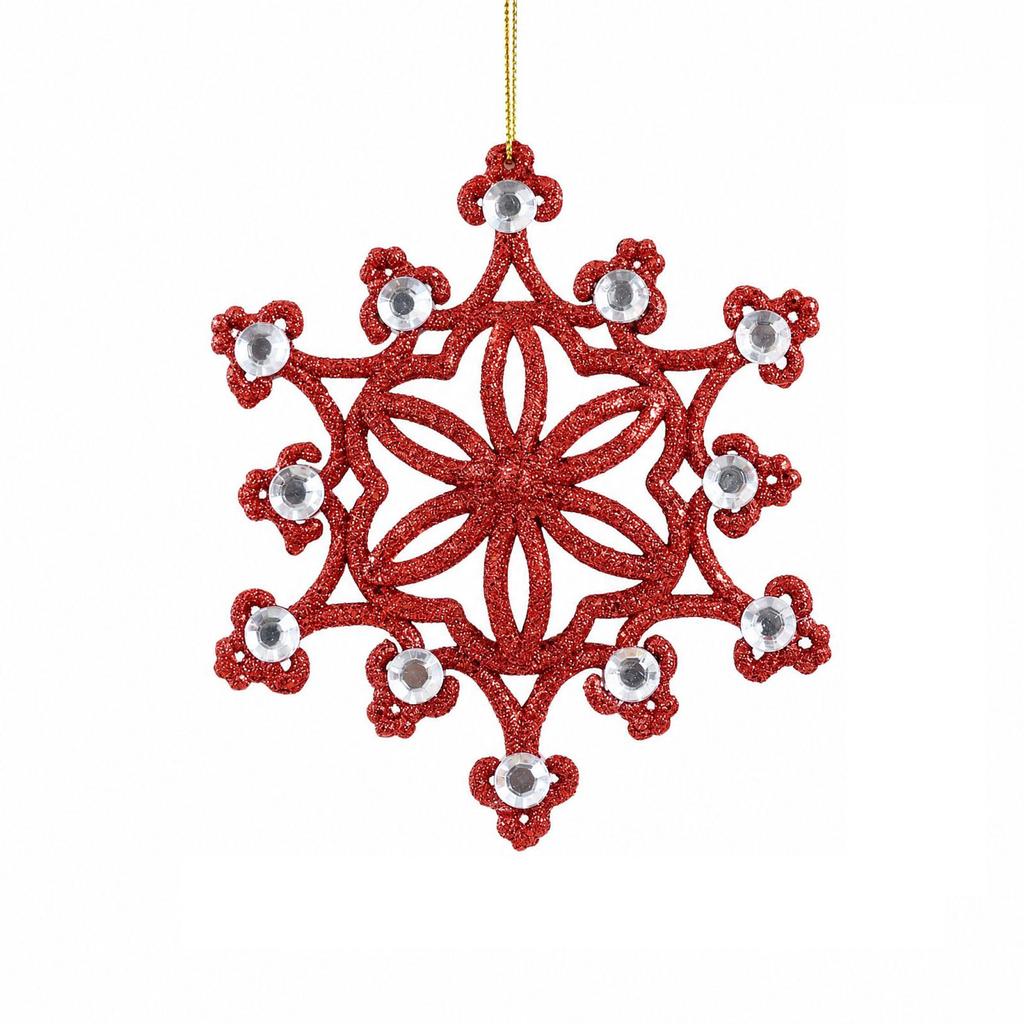 Weihnachtsschneeflocken-Anhänger, Glitzernde Hohl-Hängedekorationen für Baum und Feiertagshaus-Dekoration