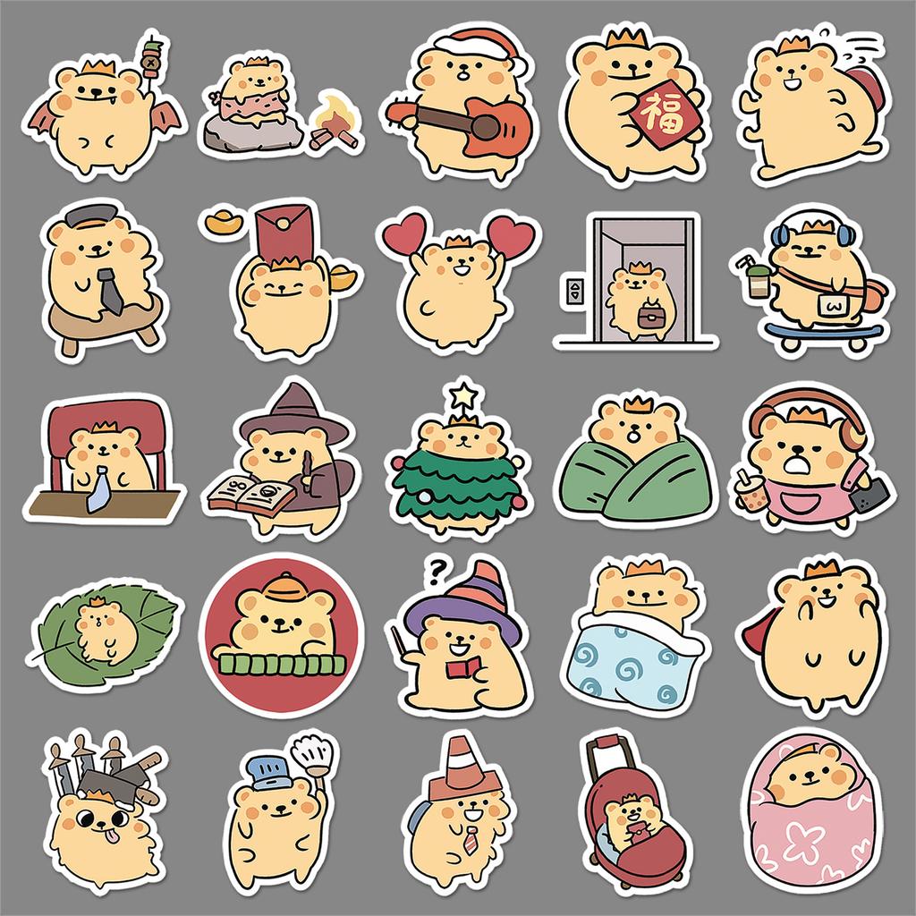 50 Cartoon-Sticker, niedliche Guka-Hand-Account-Kreationen, kreative dekorative Handyhüllen, Wasserbecher, kleine Mochi-Sticker
