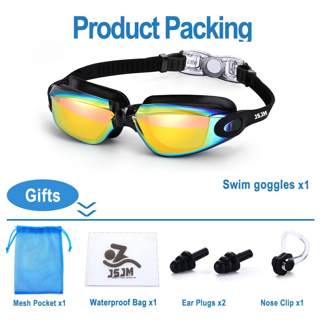 New Silicone Swimming Goggles Men Women Electroplating Colorful Adjustable Professional Swimming Glasses Waterproof Anti-UV