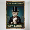 Vintage Anthropomorphic Cat Tuxedo Toilet Paper Metal Sign - Whimsical Retro Decor for Home Cafe Bar