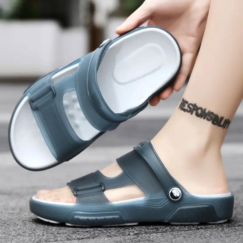 Fashion Sabot Outdoor Slides Plastic High Quality Fashion Y2k Men's Shoe Mascullino Rubber 2025 Style Casual Trend Fun Pvc Male Slipper