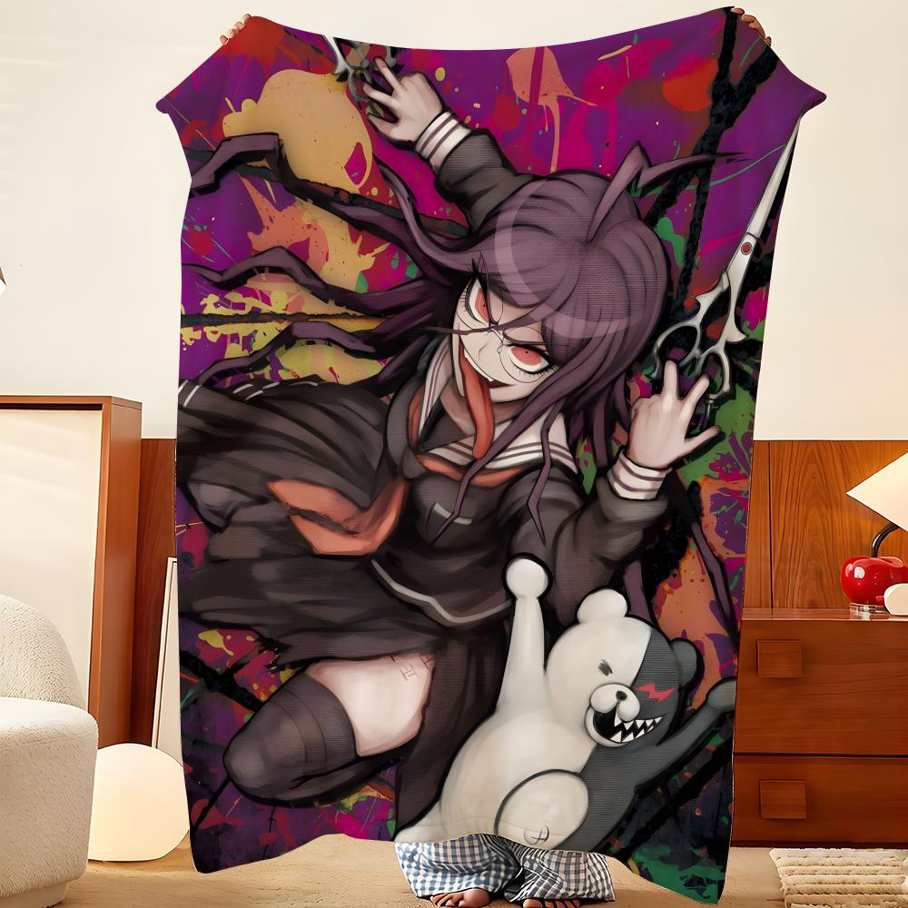 Spiel D-Danganronpa Wurf Flanell Überwurfdecke, Leicht Gemütlich, Strapazierfähig Waschbar niedlich Cool