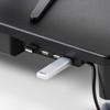SANWA SUPPLY Desk Rack X with 4 USB Hubs and Height Black (W590 D240mm) Drawer, 2-Stage Adjustment, MR-LC805BK