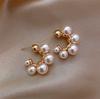 Korean Arc Exquisite Zircon Earrings For Women Luxury High Grade Geometric Earrings Fashion Jewelry Party Wedding Gift Wholesale