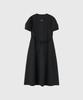 General Idea V-Neck Puff Long Dress [Black] / Wbe2L15510