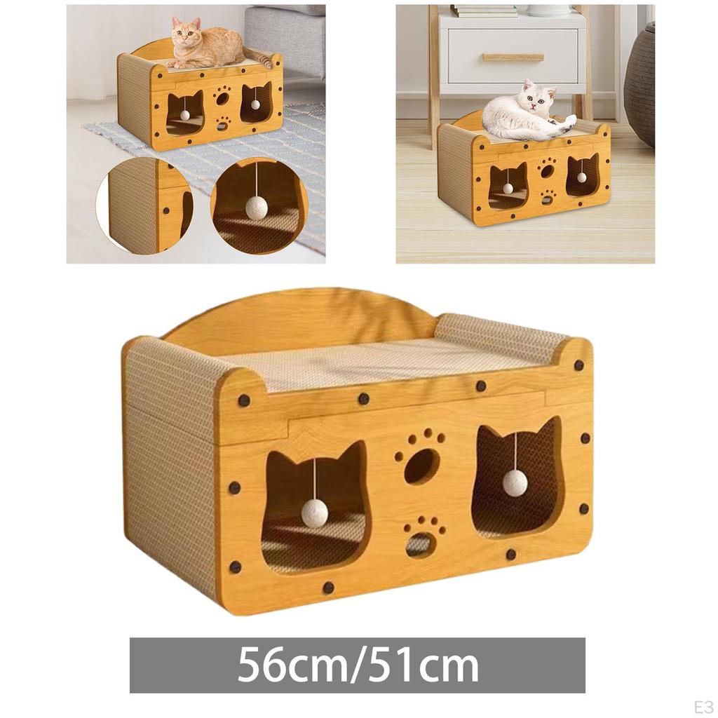 Cat Scratcher House Scratch Bed Pet Cats Furniture Protection Playing Durability with