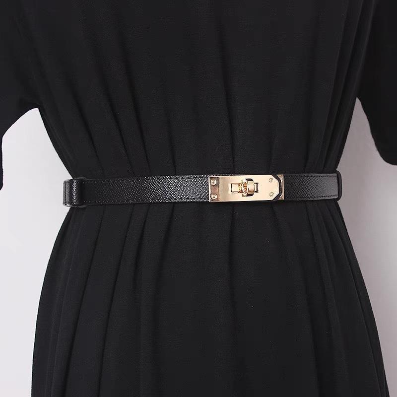 The Lockable Adjustable Belt Pairs Well with A Suit Dress Jacket for A Fashionable and Versatile Cinched-waist Korean-style Belt In An Ins Style