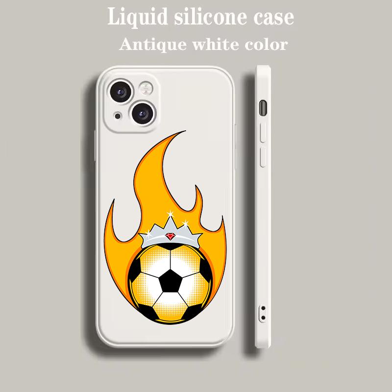 Football Sport Phone Case for iPhone 16 15 14 13 12 Pro Max 11 Pro Max 7 8 Plus XS XR Luxury Silicone Shell Capas Fundas