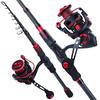 Telescopic Fishing Rod Reel Combos 1.8M-2.1M Travel Fishing Rods 13+1BB Metal Spinning Fishing Reel