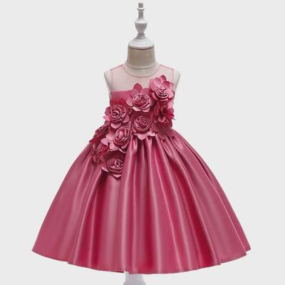 Robe de spectacle de princesse fleurie pour fille – Tenue de scène et d'animation pour enfants