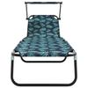 Folding Sun Lounger Multicolour 190 X 57 X 81 Cm Oxford Fabric