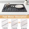 Large Diatomite Drying Mat for Dishes, 24x16 Inch Foldable Non-Slip Kitchen Counter Mat, Fast Absorbing & Antibacterial Sink Pad