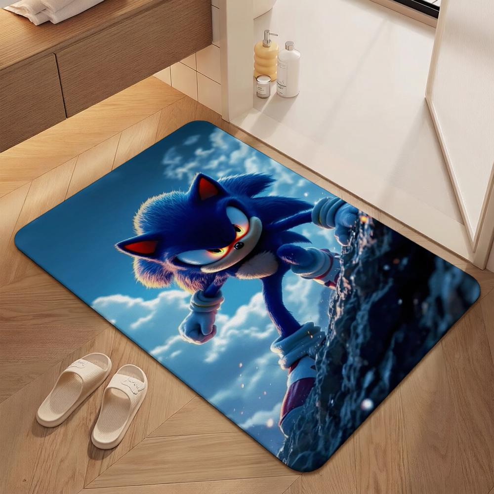 Sonic Hedgehog Carpet Bath Mat Plush Rug Small Rug Living Room Rug Bedroom Rug Machine Washable