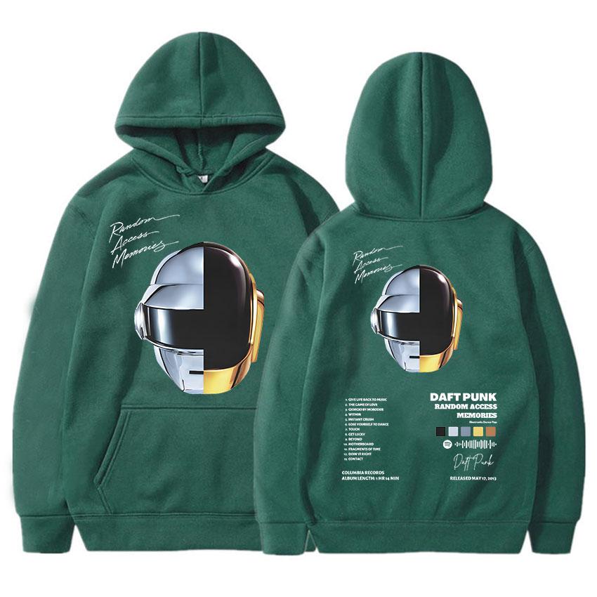 Random Access Memories-hettegenser med trykk bakpå, hiphop, komfortable genser, langermede, harajuku-klær, Moletom Gothic-hettegenser