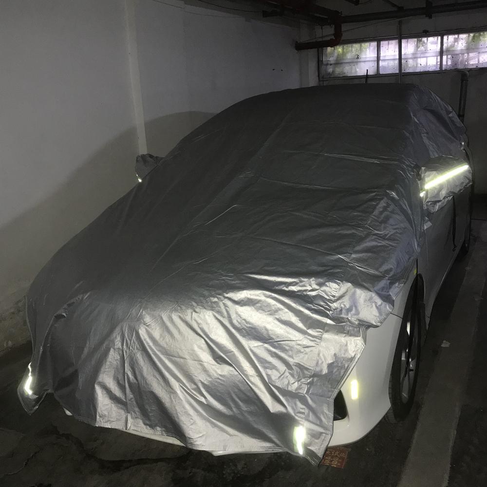 Two Layers Half Top Snow Car Cover for Winter Universal Fit for Saloon Wagon Estate Auto Waterproof Weather Protection Outdoor