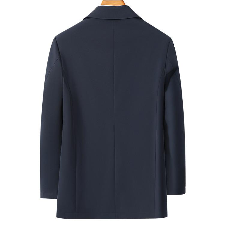 [Medium to long windbreaker] Early autumn light luxury simple men's coat with mulberry silk casual versatile windbreaker