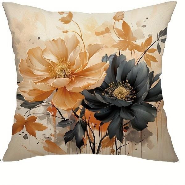 Abstract Floral Pattern Throw Pillow Covers Pattern Cushion Cover Suitable For Sofa Bedroom Car Pillow Cover