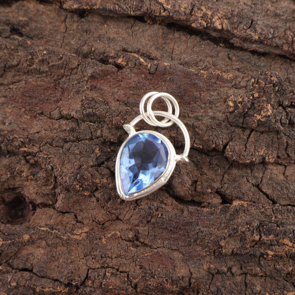 Tanzanite Gemstone 925 Sterling Silver Art Deco Third Eye Chakra Ethnic Pendant PP-56-15